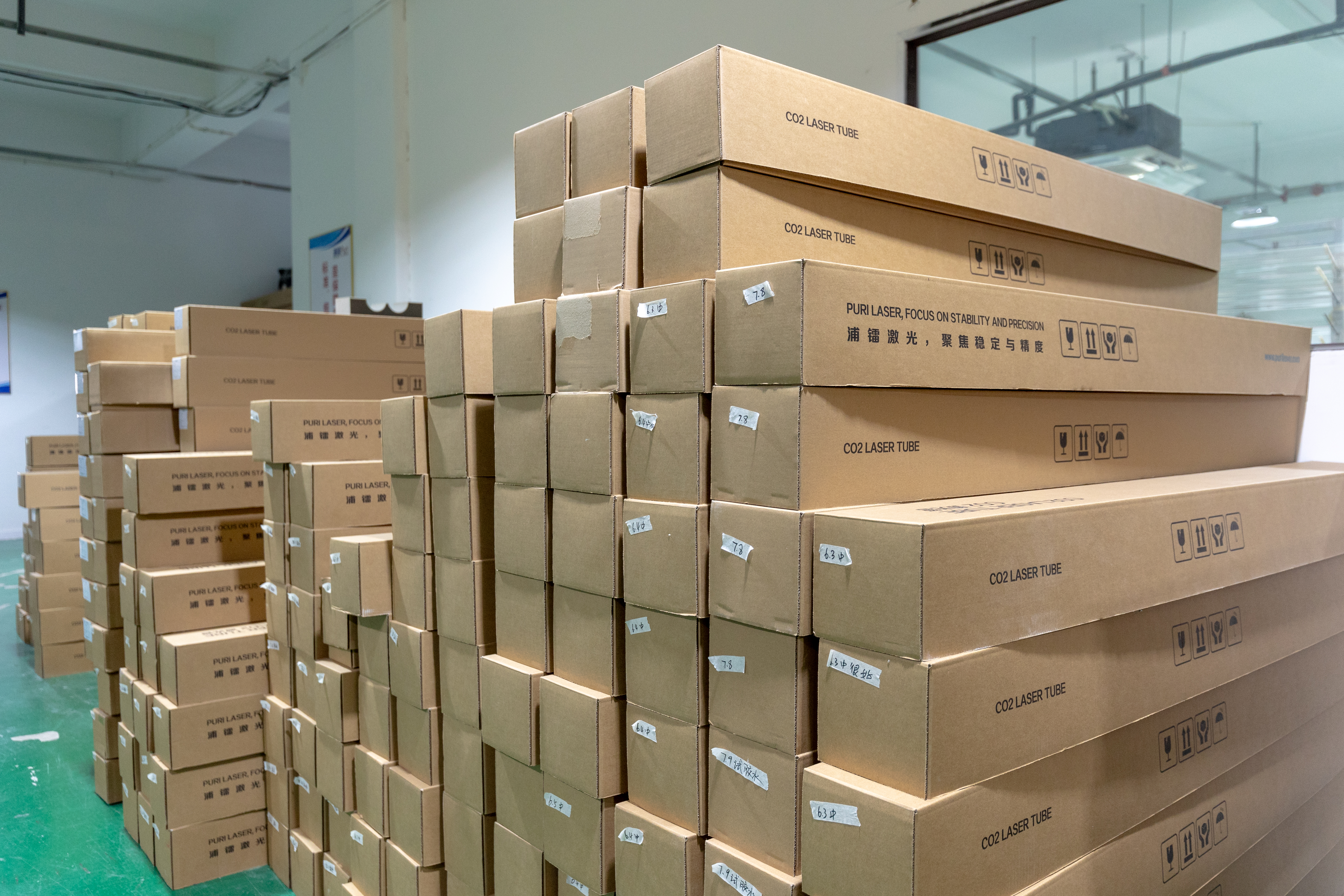 Laser tube packaging and delivery in May 2021