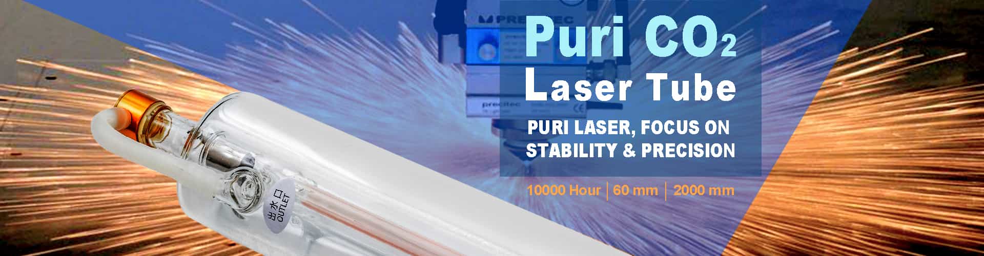 High-Quality CO2 Laser Tubes Manufacturer - Puri Laser banner1