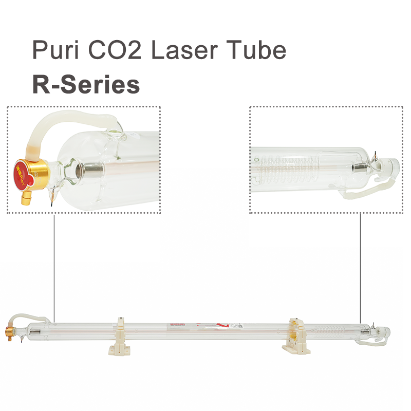 Hot Sale 80W CO2 Laser Tube for CO2 Laser Carving Engraving Machine CO2 machine laser tube with Power Supply